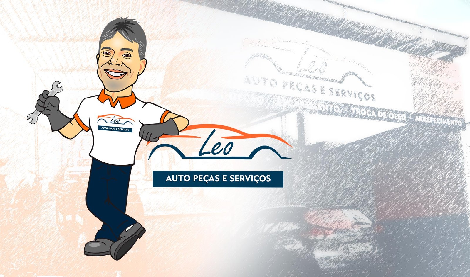 Serviço automotivo sendo realizado na oficina
